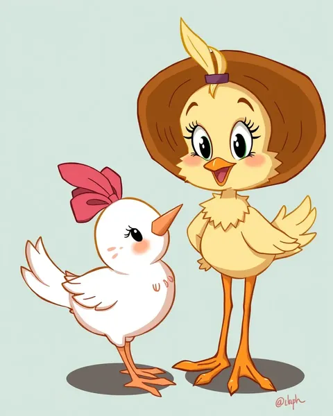 Cartoon Chicks Pictures Illustrate Joy and Imagination