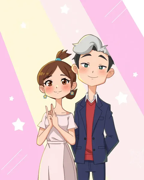 Cartoon Couple Images for Imaginative Scene