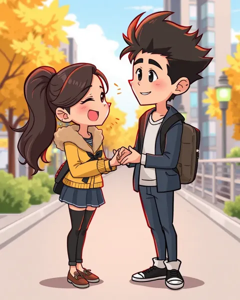 Cartoon Couple Photos Illustrate Lighthearted Love