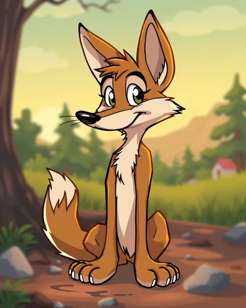 Cartoon Coyote Images for Kids' Delight and Joy