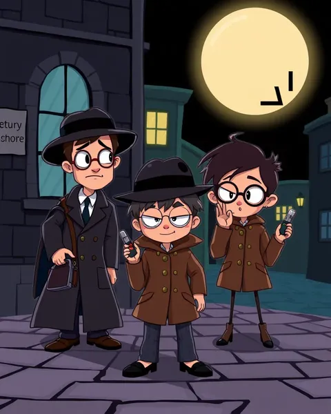 Cartoon Detective Pictures Crack the Case Files