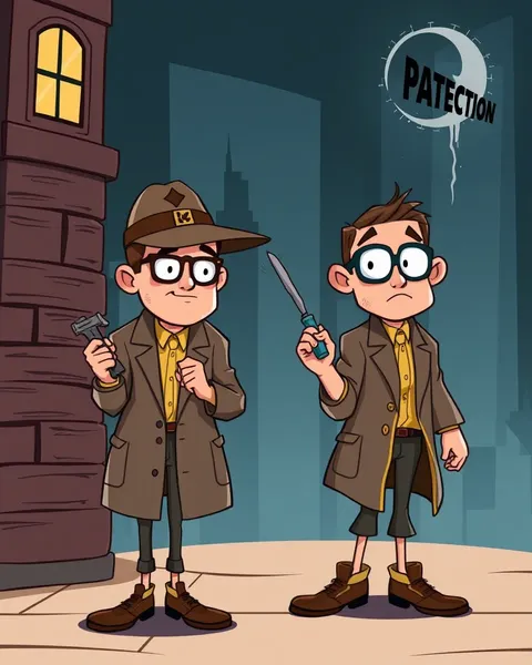 Cartoon Detective Pictures Crack the Mystery Files