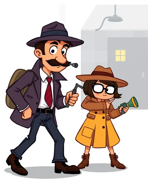 Cartoon Detective Pictures Solve Enigmatic Cases