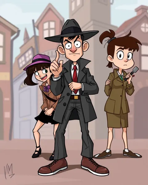 Cartoon Detective Pictures Solve Whodunits with Ease