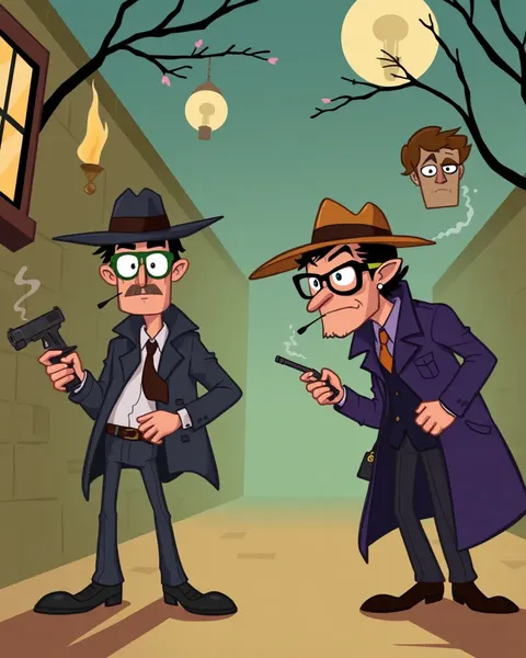 Cartoon Detective Pictures Unravel Mysterious Cases