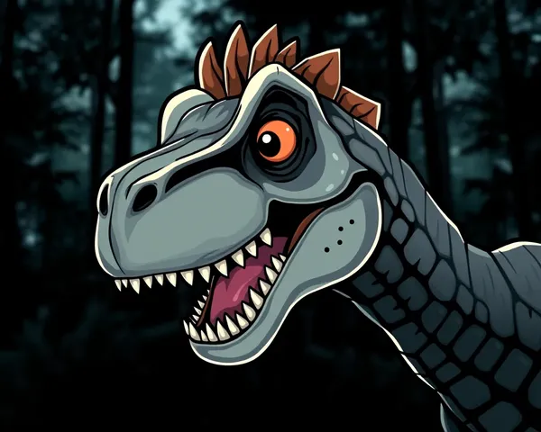 Cartoon Dinosaur Head PNG Vector Graphics