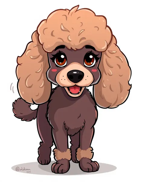 Cartoon Drawings of Poodles