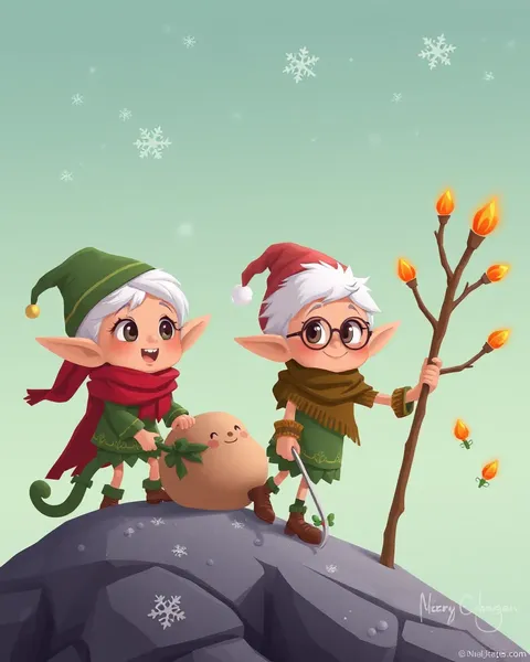 Cartoon Elves Visual Portrayal