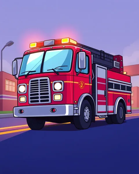 Cartoon Fire Engine Art for Sale