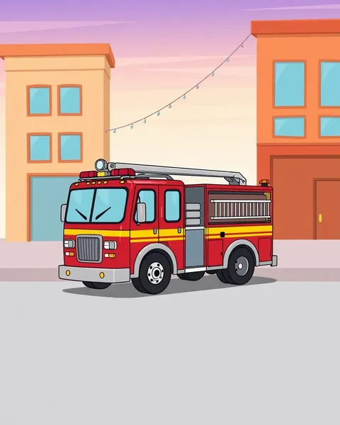 Cartoon Fire Engine Pictures Collection