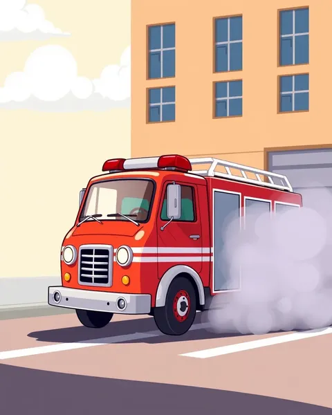 Cartoon Fire Truck Pictures for Firefighters' Pride