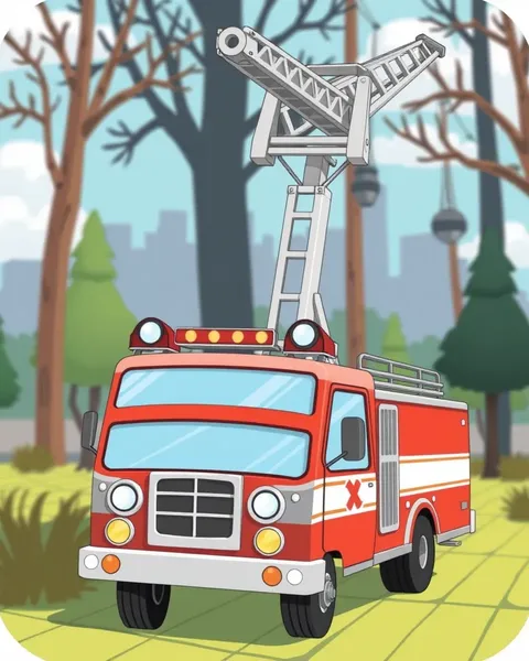 Cartoon Firetruck Image Library