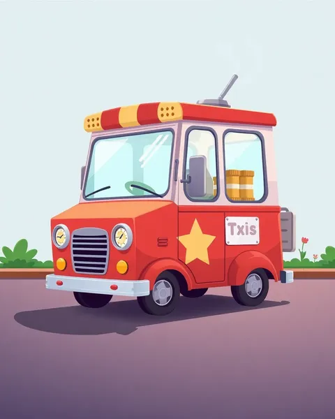 Cartoon Food Truck Images Showcase Colorful Street Food