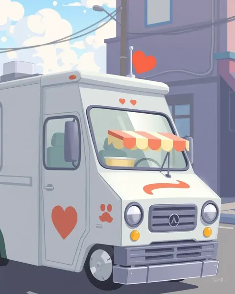 Cartoon Food Truck Images with Tasty and Fun Food