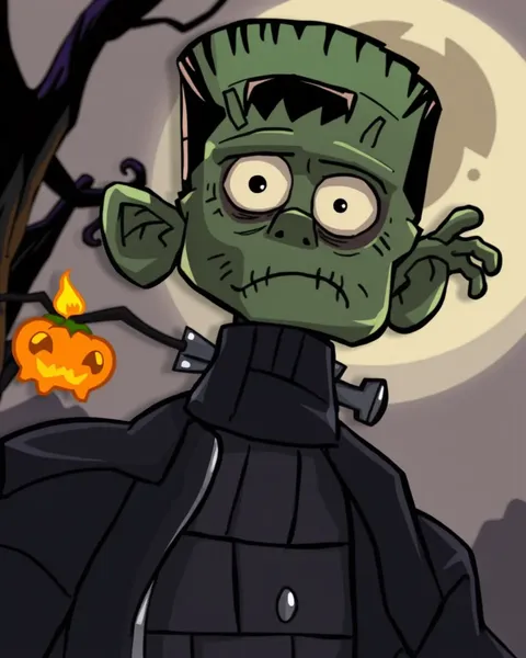 Cartoon Frankenstein's Monster: A Picture Story