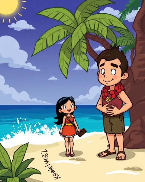 Cartoon Hawaiian Pictures for Kids Entertainment