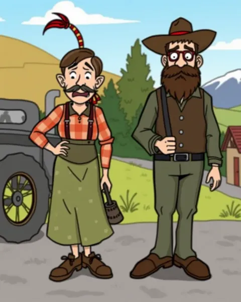 Cartoon Hillbillies in Colorful Images