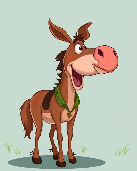 Cartoon Illustration of a Jackass