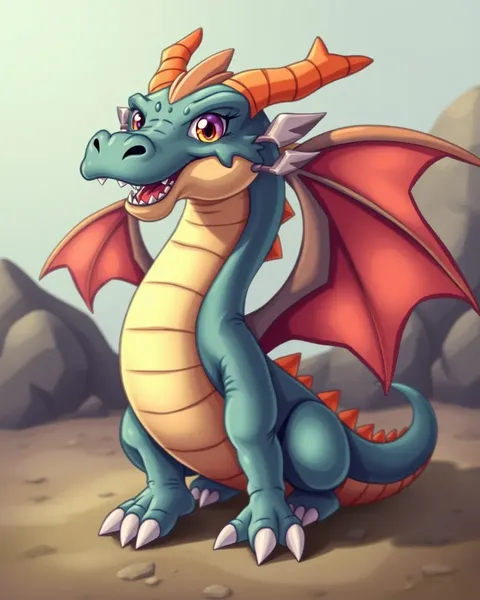 Cartoon Image of a Dragon