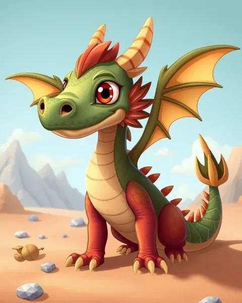 Cartoon Image of a Dragon