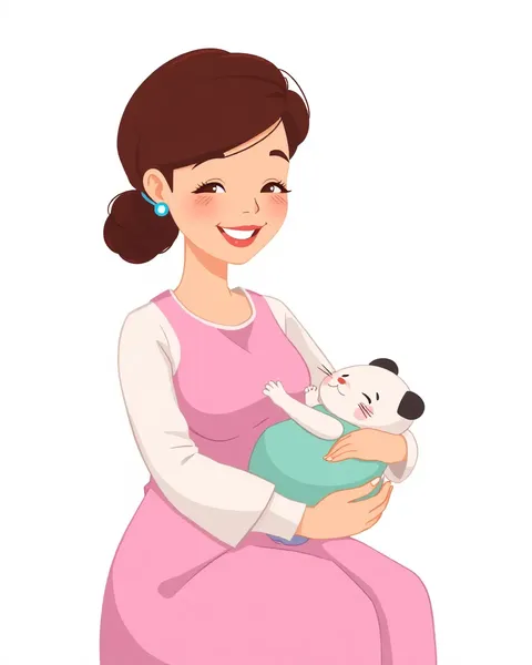 Cartoon Image of a Mother's Devotion