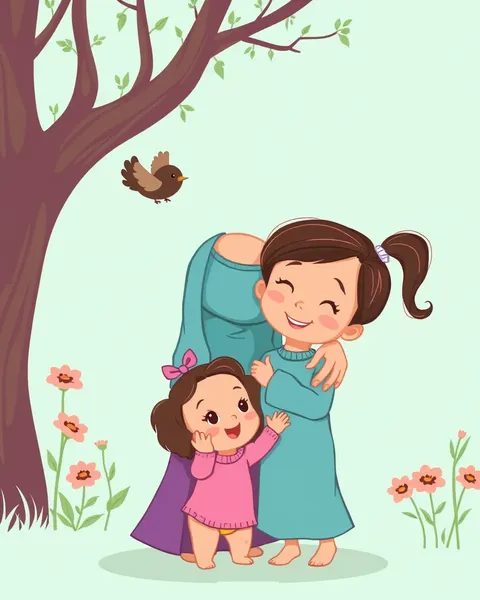 Cartoon Image of a Mother's Unconditional Love