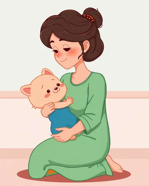 Cartoon Image of a Mother