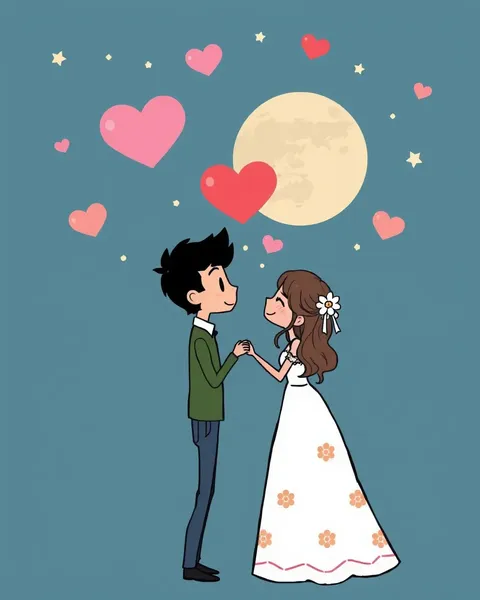 Cartoon Images Represent My Love You