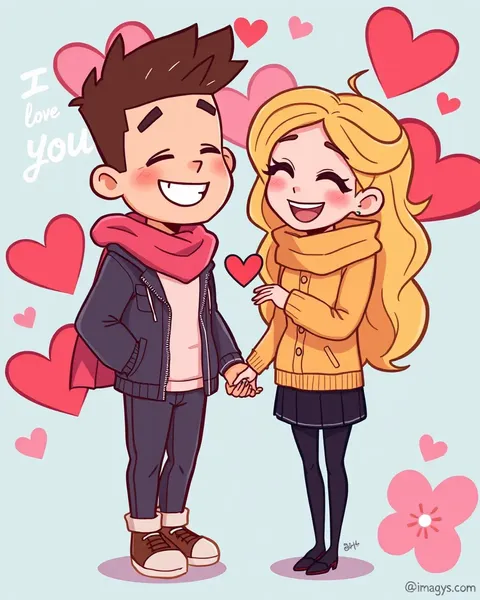 Cartoon Images Show My Love You