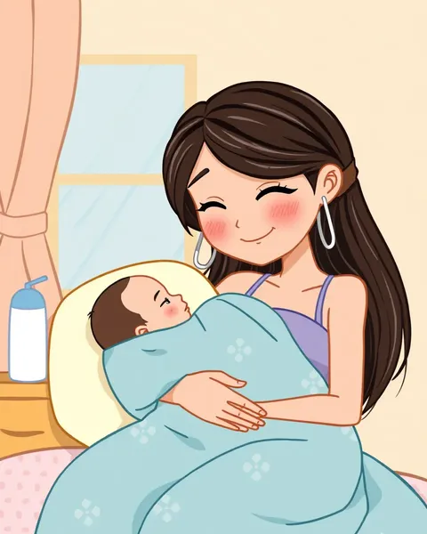 Cartoon Images of Breastfeeding for Baby's Health