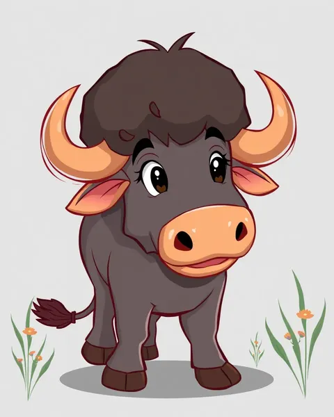 Cartoon Images of Buffalo Animals and Their Characteristics