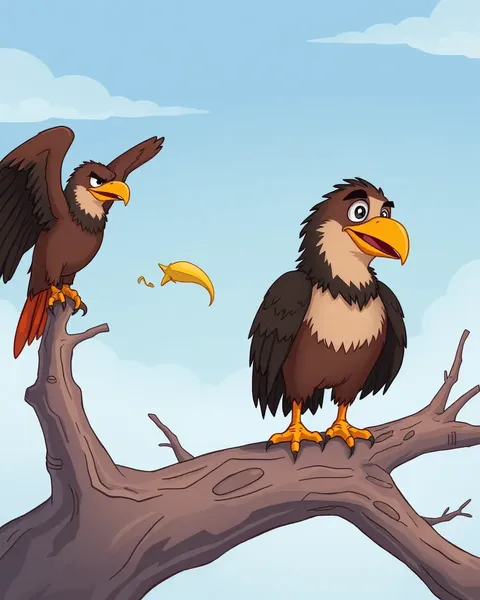 Cartoon Images of Buzzards Flying