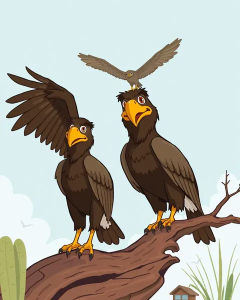 Cartoon Images of Buzzards Hunting