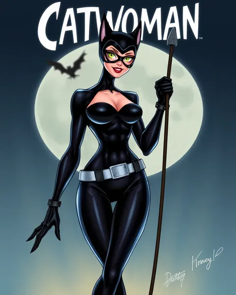 Cartoon Images of Catwoman's Secret Life