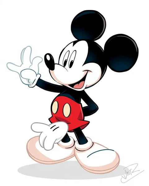 Cartoon Images of Classic Mickey Mouse