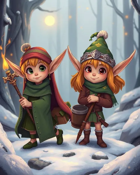 Cartoon Images of Elves Showcase Whimsical Mythical Realms