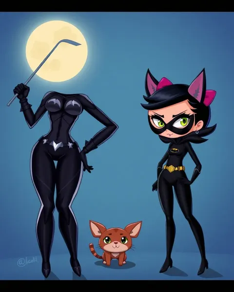 Cartoon Images of Feline Fatale Catwoman