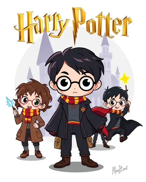 Cartoon Images of Harry Potter's Magical Creatures