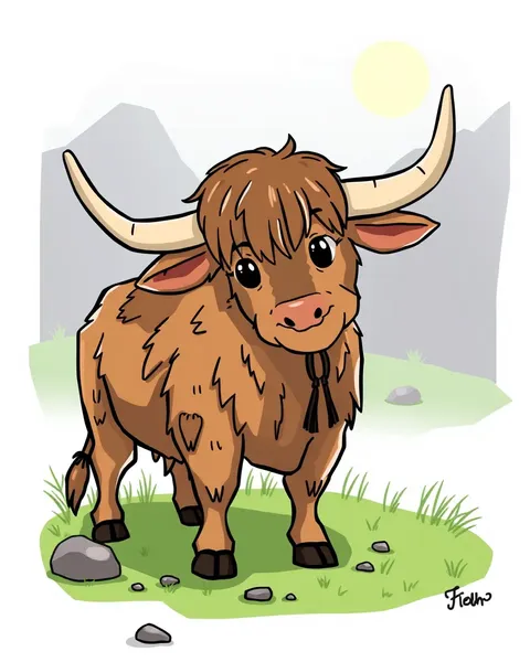 Cartoon Images of Highland Cows Revealed