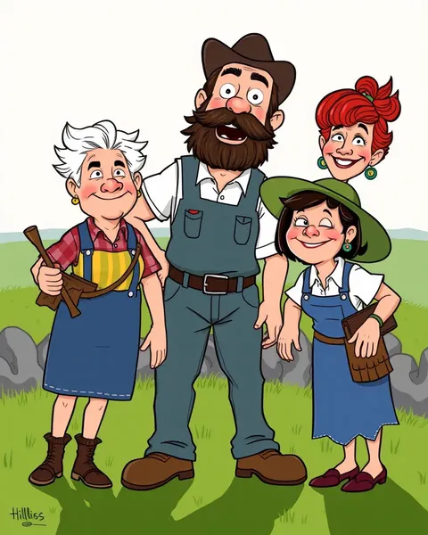 Cartoon Images of Hillbillies in Color