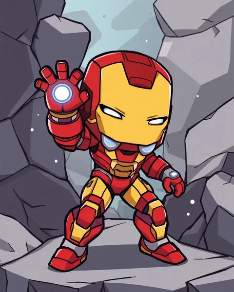 Cartoon Images of Iron Man Suit Up