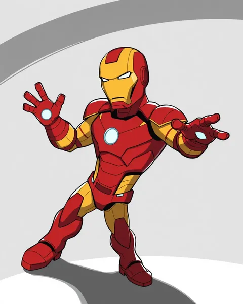 Cartoon Images of Iron Man Suit