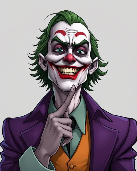 Cartoon Images of Joker's Face