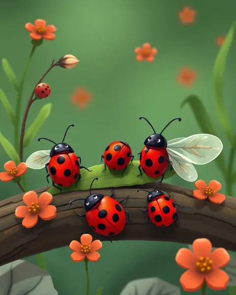 Cartoon Images of Lady Bugs Online