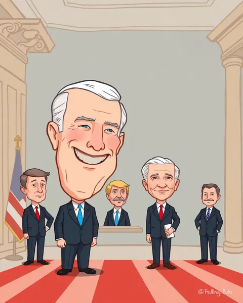 Cartoon Images of Presidents' Funny Moments