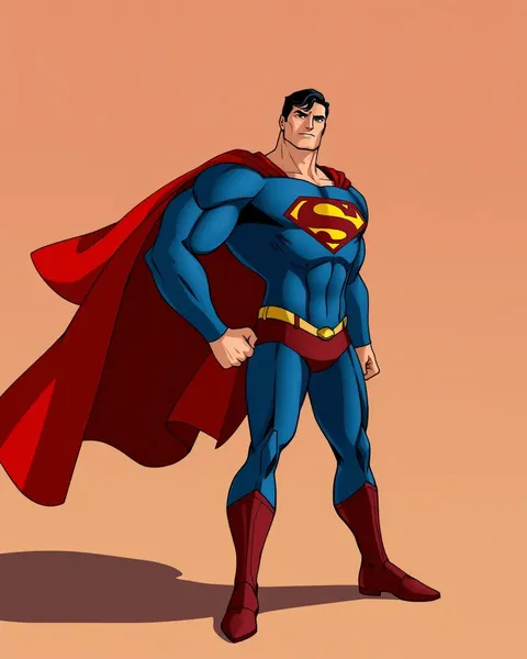 Cartoon Images of Superman's Superhuman Strength and Durability