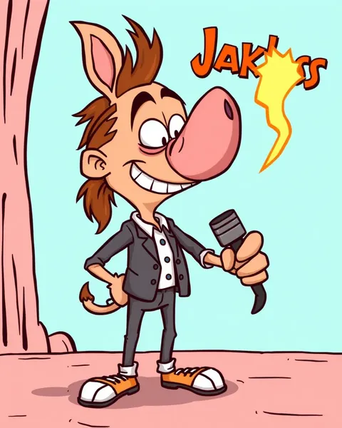 Cartoon Images of a Jackass's Antics