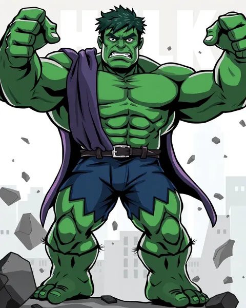 Cartoon Images of the Angry Hulk