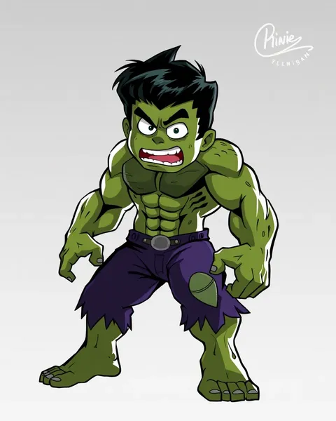 Cartoon Images of the Incredible Hulk