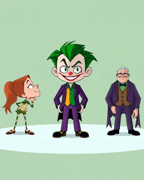 Cartoon Images of the Joker's Chaos